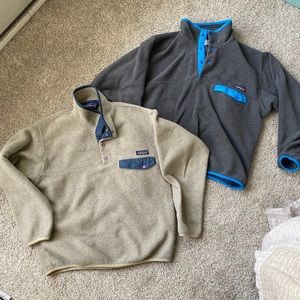 2 fleece Patagonia pullover jackets